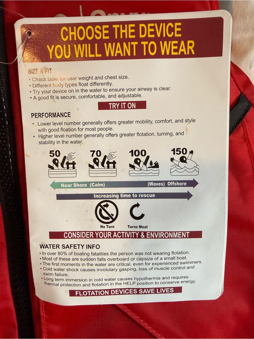 Onyx Adult Universal Life Jacket PFD in Red NWT - Picture 4 of 7